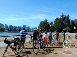 Photo of Beginning our journey around Stanley Park Our group - six adults, three kids, one guide Ifny , Beth M - September 2016