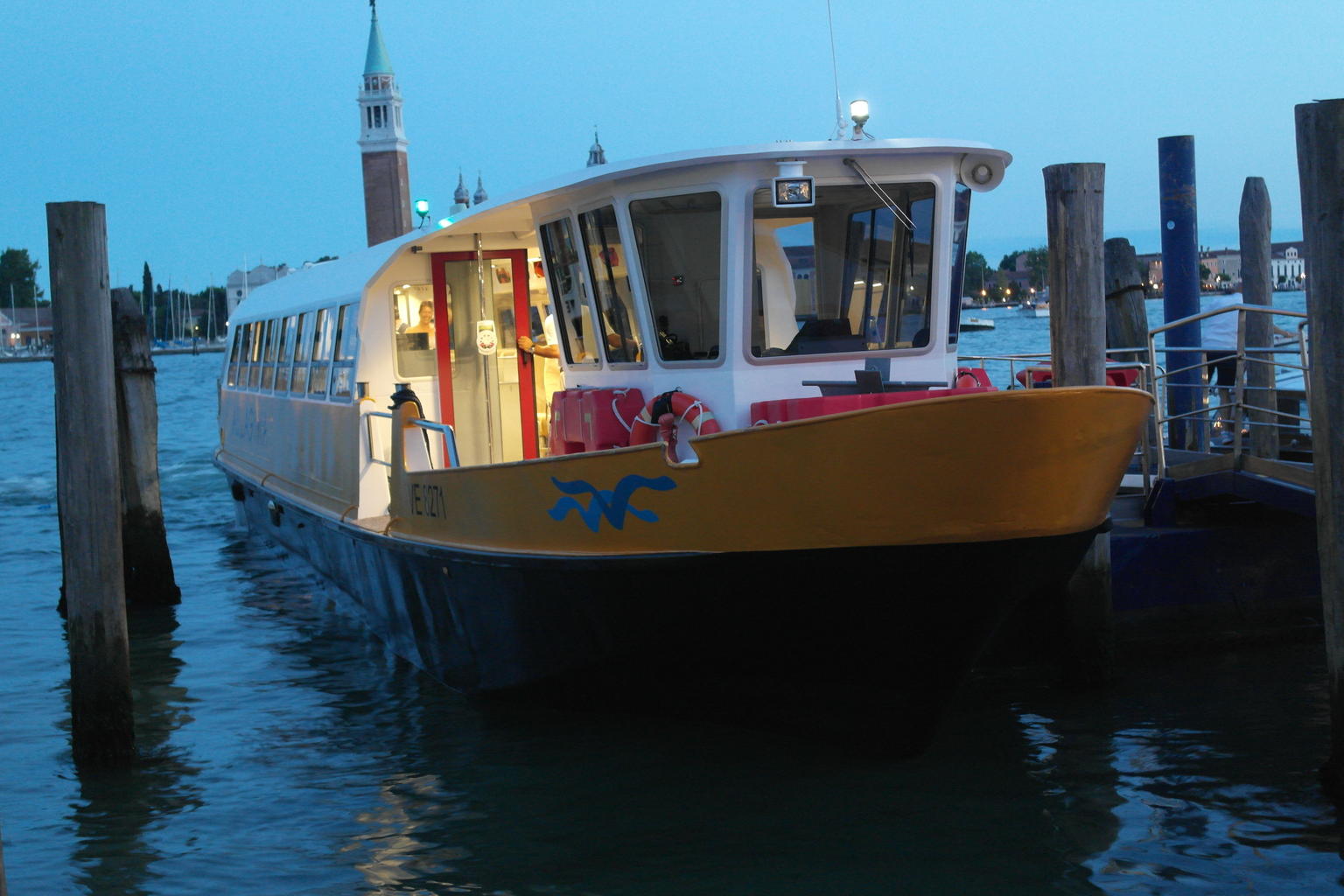 The taxi ship of the sunset cruise.