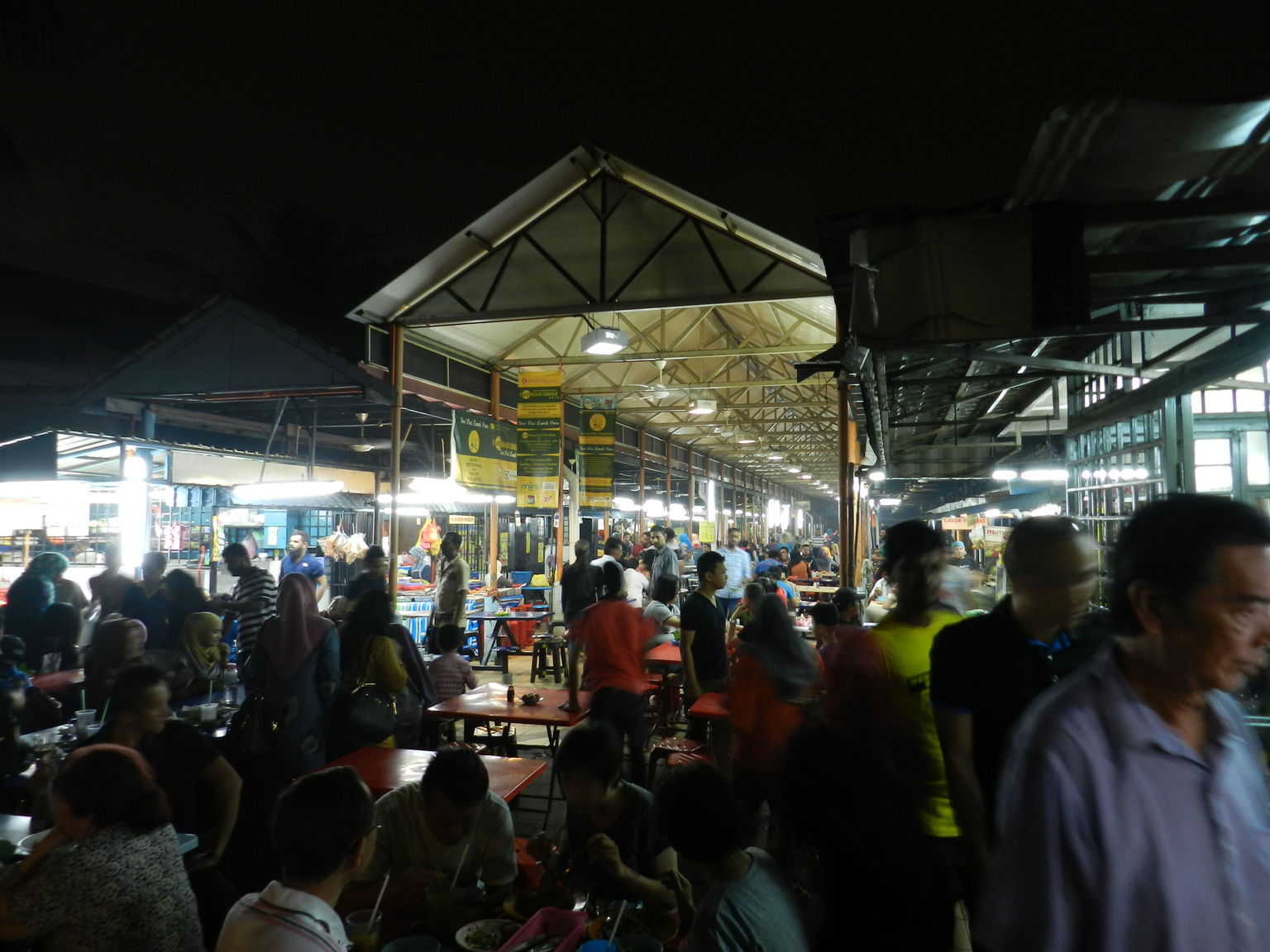 View of Malay street food area