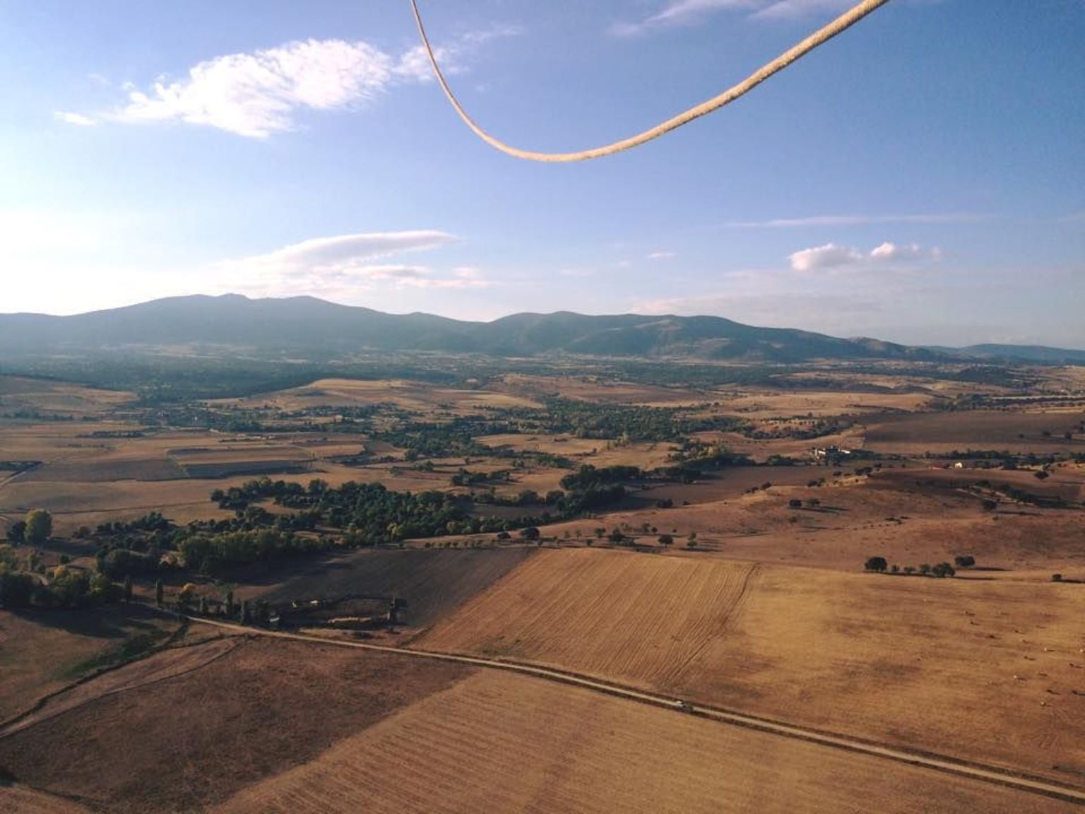 View of Segovia from the balloon