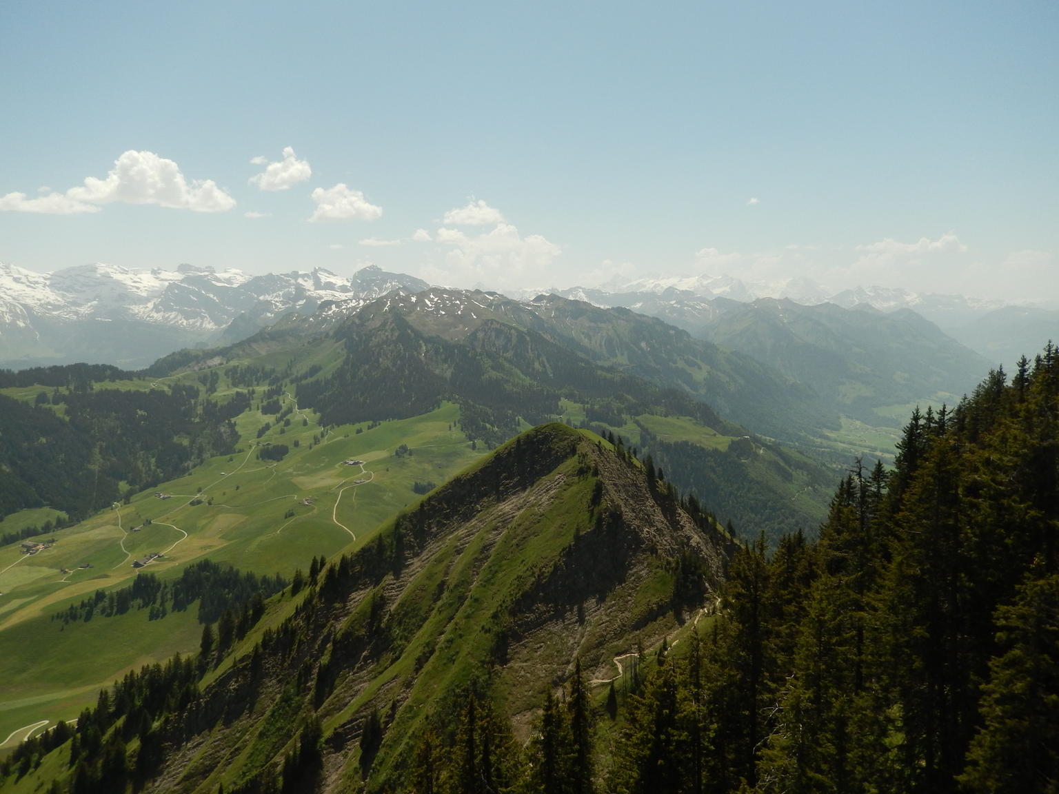 A view from the top Towards Mount Titlis