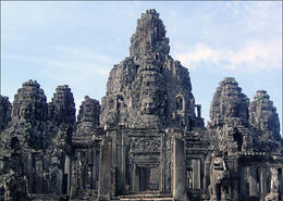 Photo of bayon_temple Constructed: Late 12th century C.E. -Religion: Buddhist -King/Patron: Jayavarman VII -Style: Bayon , MUNY - November 2011