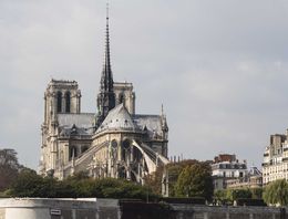 Photo of Notre Dame from Boat One of the many splendid views you'll see on the boat ride. This one was taken from the back deck. , Cheryl F - October 2015