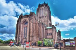 Photo of Liverpool cathedral. Liverpool has 2 cathedrals. Photographed here is the Anglican cathedral of Liverpool. , David Lally - September 2015