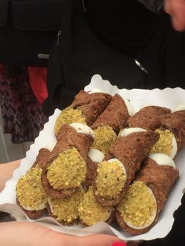 Photo of Ricotta filled Sicilian cannolo Freshly filled while we watched. After this my daughter was a cannolo expert for the rest of our trip! , Sarah H - October 2015
