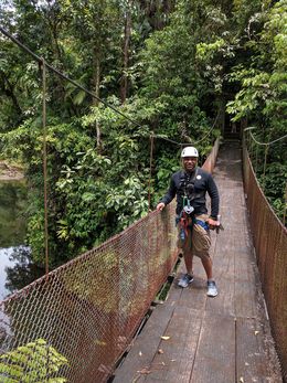 Photo of Standing on the Molinete River Hanging Bridge on the Molinete River Hanging Bridge headed toward zip lining , Jabari-Jason T - July 2016