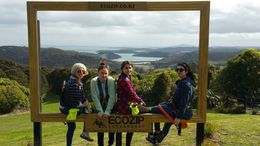Photo of Getaway with friends! At the end of the zip-line, we got a photo taken in the frame which overlooks the island. , Semiha U - September 2015