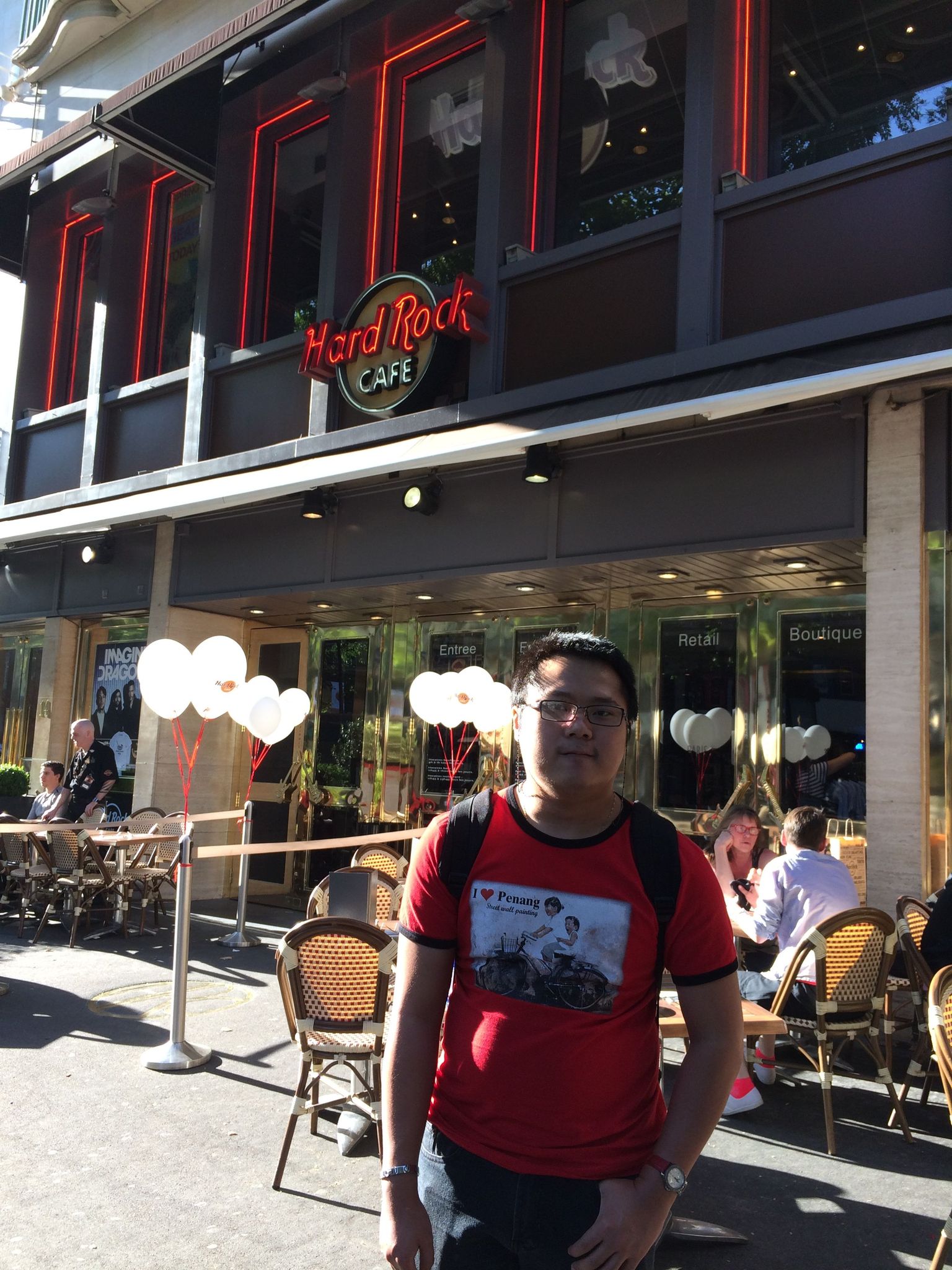 Entrance of Paris Hard Rock Cafe