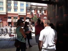 Photo of leaving our first stop Meze our group leaving our first stop. A wonderful Greek fusion place called Meze. I wish I had known about it earlier in my stay in San Diego. , June M - August 2015