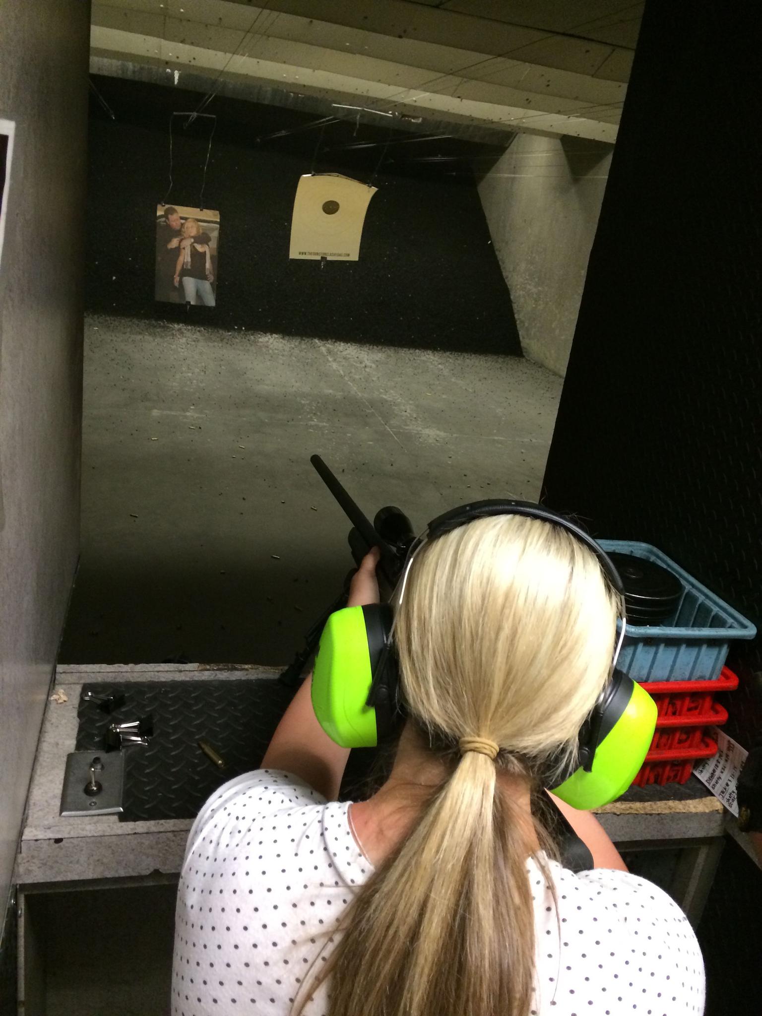 My better half getting practice