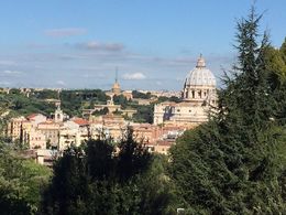 Photo of View of Rome St. Peters from one of Romes Seven Hills This was taken from one of Rome's less frequented parks that we stopped at on our bike tour. , Ken - October 2015