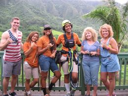 Photo of After ziplining Here we are, my son, our guides, I, and my daughter after our tour! It had rained a bit, but it didn't spoil our experience. , dukesue - October 2015