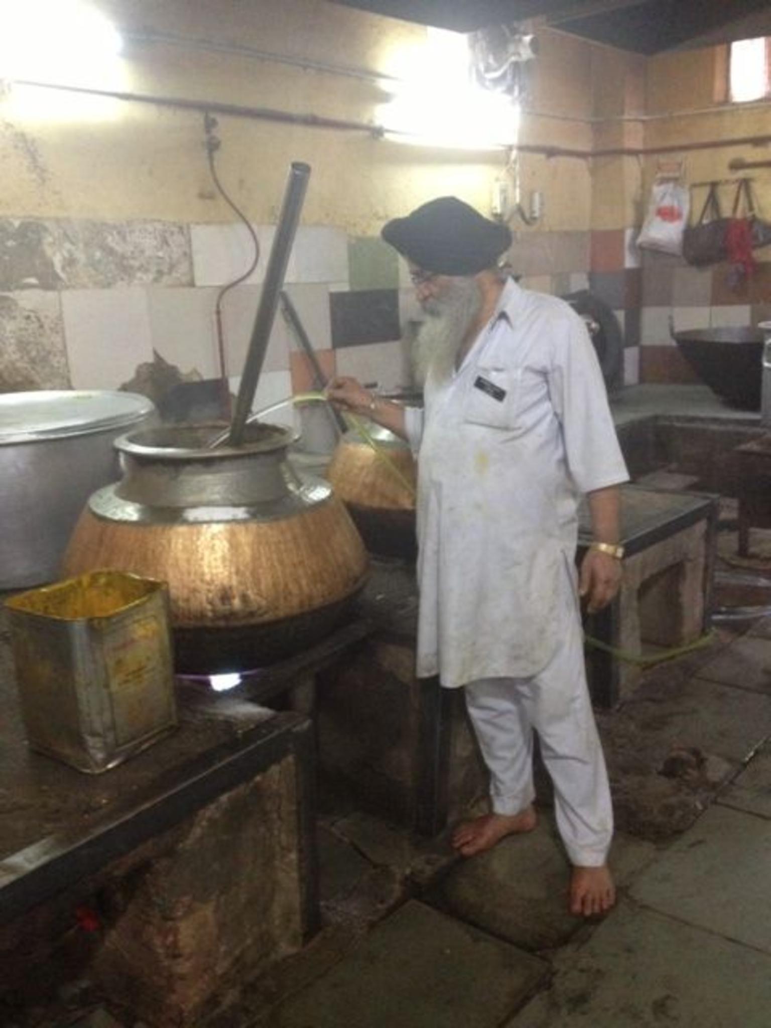 Feeding the homeless at the Sikh Temple
