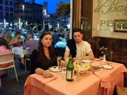 Photo of Piazza della Signoria My daughter and partner enjoying 'aperitivo' after the Friday evening Uffizi Gallery tour. , Sara B - August 2014