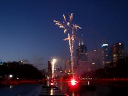 Photo of We were THIS close! It's not well focused - but you can see how close you are to the fireworks., Garry M - February 2009