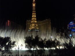 Photo of Dancing Lights of Bellagio's with the Paris Tower in the background Totally awesome to watch! , Angeline N - August 2012