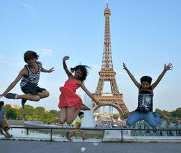 Photo of My kids jumping shot. My kids were happy to show their jumping photo shoot after Sine River Cruise. , LUDWIG G - July 2013