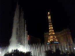 Photo of Dancing Lights of Bellagio's with the Paris Tower in the background II Absorbing the beauty of it all! , Angeline N - August 2012