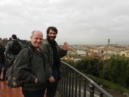 Photo of One of the many fab views over Florence Enjoying the view over the city from the Piazzale Michelangelo with Stefano, our guide. , Catherine E - February 2014