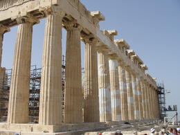 Photo of Restoration of the Parthenon An incredible marvel of science, architecture and ancient times! The ongoing restoration has proved to be a challenge as there are little to no right angles in the entire structure, subtle curves ... , Billie Rae R - September 2014