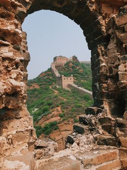 Photo of Simatai West to Jinshanling Great Wall hike Looking out on the wall from one of the watchtowers , Dean S - May 2015