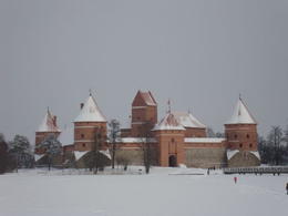 Photo of Castle Photo 2 Picture of the Trakai Castle. You wouldn't believe it is in the middle of a lake by looking at it. , mattyhouser - February 2011