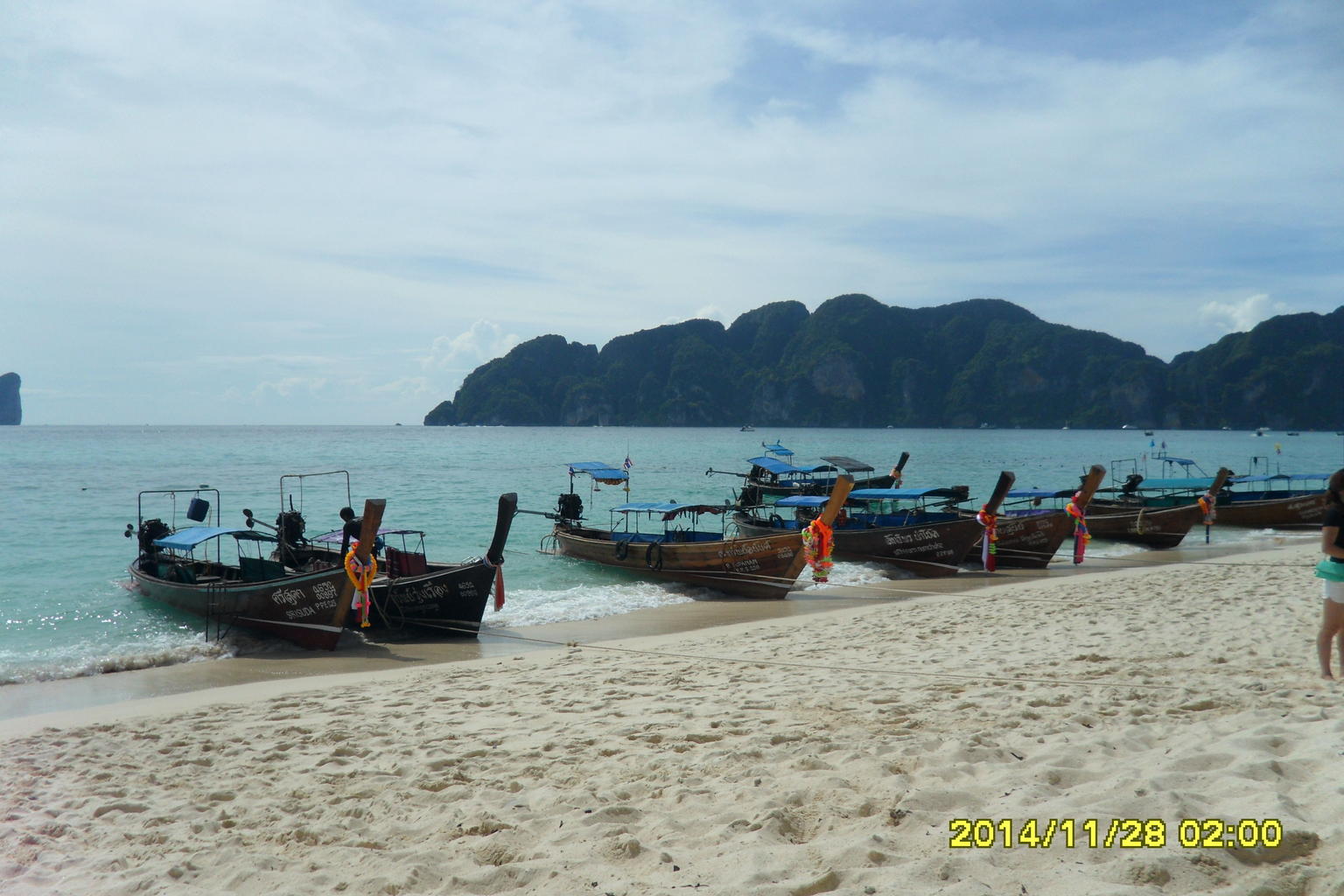 On the beach at Phi Phi island