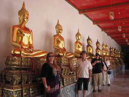 Photo of Buddhas and us It helped having a guide who knew how to use a camera. This is one of the few photos we have with us all in it., Tynan J - December 2009