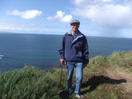 Photo of Cliffs at the Giant's Causeway Mario on the cliffs above the Giant's Causeway during the Giant's Causeway trip from Dublin , Mario S - October 2013