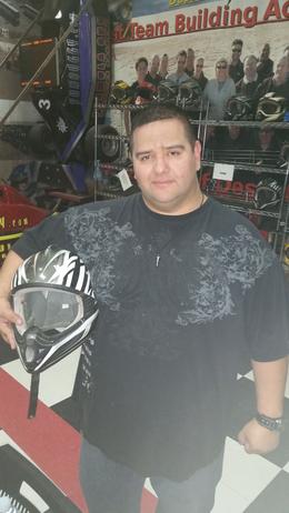 Photo of Finding the right fit Grabbing me a helmet that will fit right for the extreme ride in the darkness., Gpo - September 2014