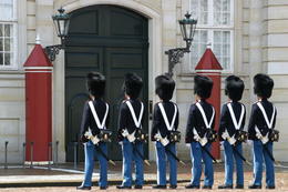 Photo of Guards in front of Amalienborg, Copenhagen Guards in front of Amalienborg, Copenhagen - May 2011