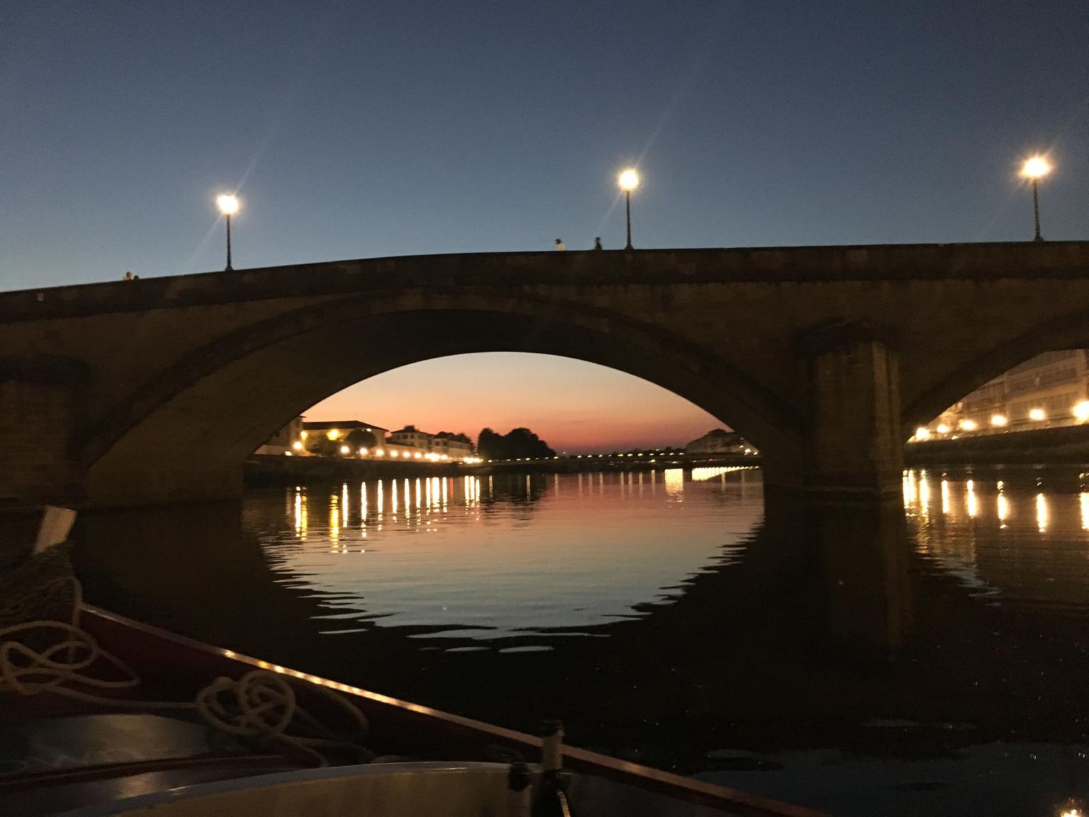 Lovely view along the Arno at sunset