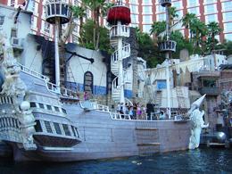 Photo of Treasure Island pirate ship The Sirens of TI show pirate ship and actresses at Treasure Island , Leah - May 2011