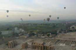 Photo of Two Worlds Meet! Hot Air Balloon over Luxor: One really felt like one was watching another world from a balloon in a different world!, Beatrice P - January 2009