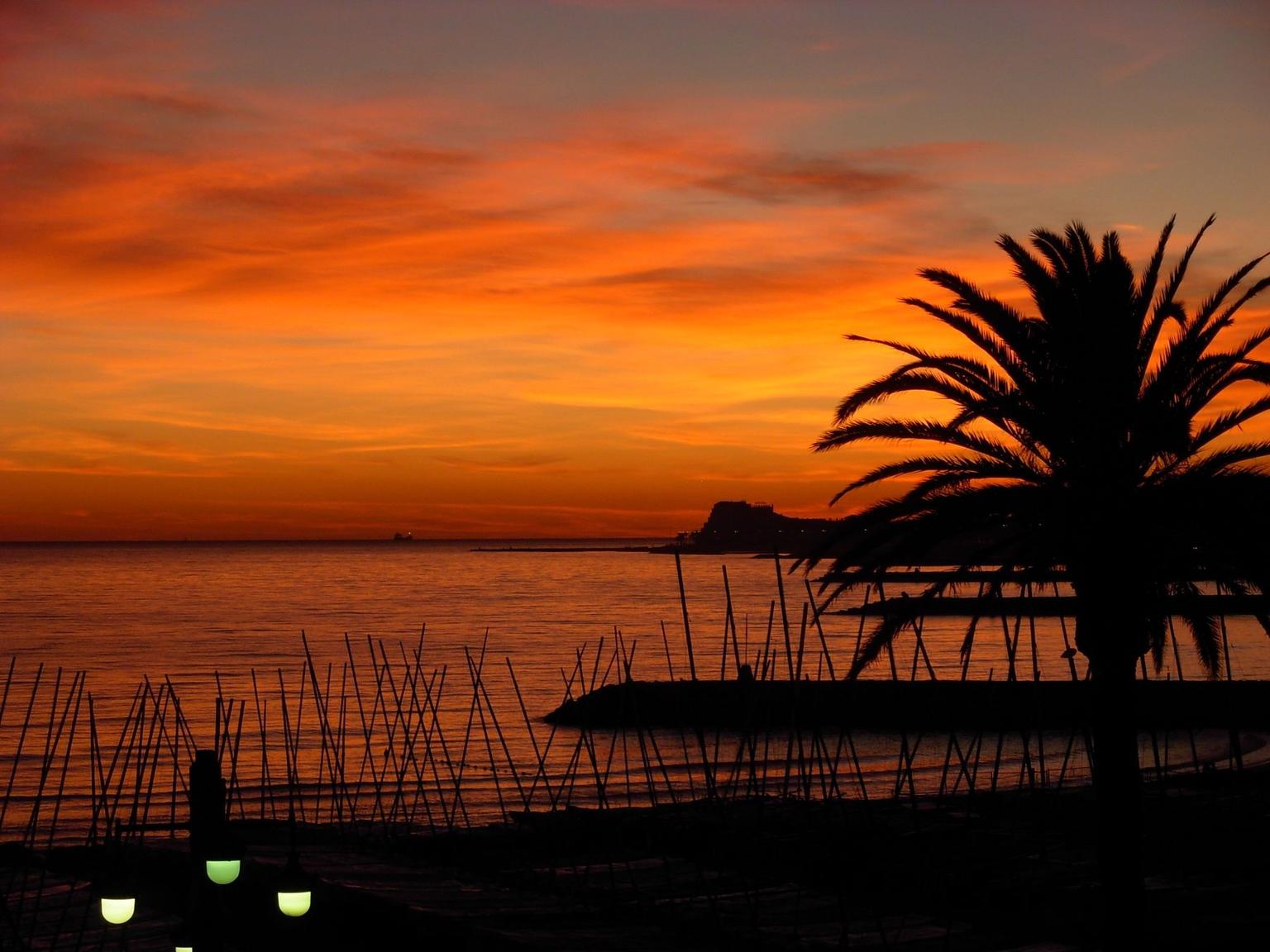 Sitges at sunset