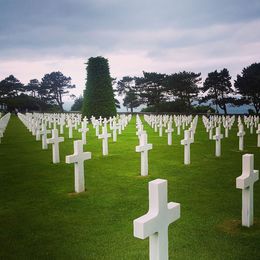 Photo of Normandy cemetary A view of the cemetary in Normandy. ALL the graves face west towards the USA. , Linda R - July 2016