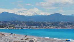 Photo of Turquoise water in front of the Alps Drove by the Co'te De Azul with it's beautiful turquoise water and the Alps behind it. Stunning. , alinasanchez1 - June 2015
