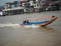 Photo of Long Boats Speed Past Lots of these drove past us on the river cruise back to Bangkok. , Deana J - November 2013