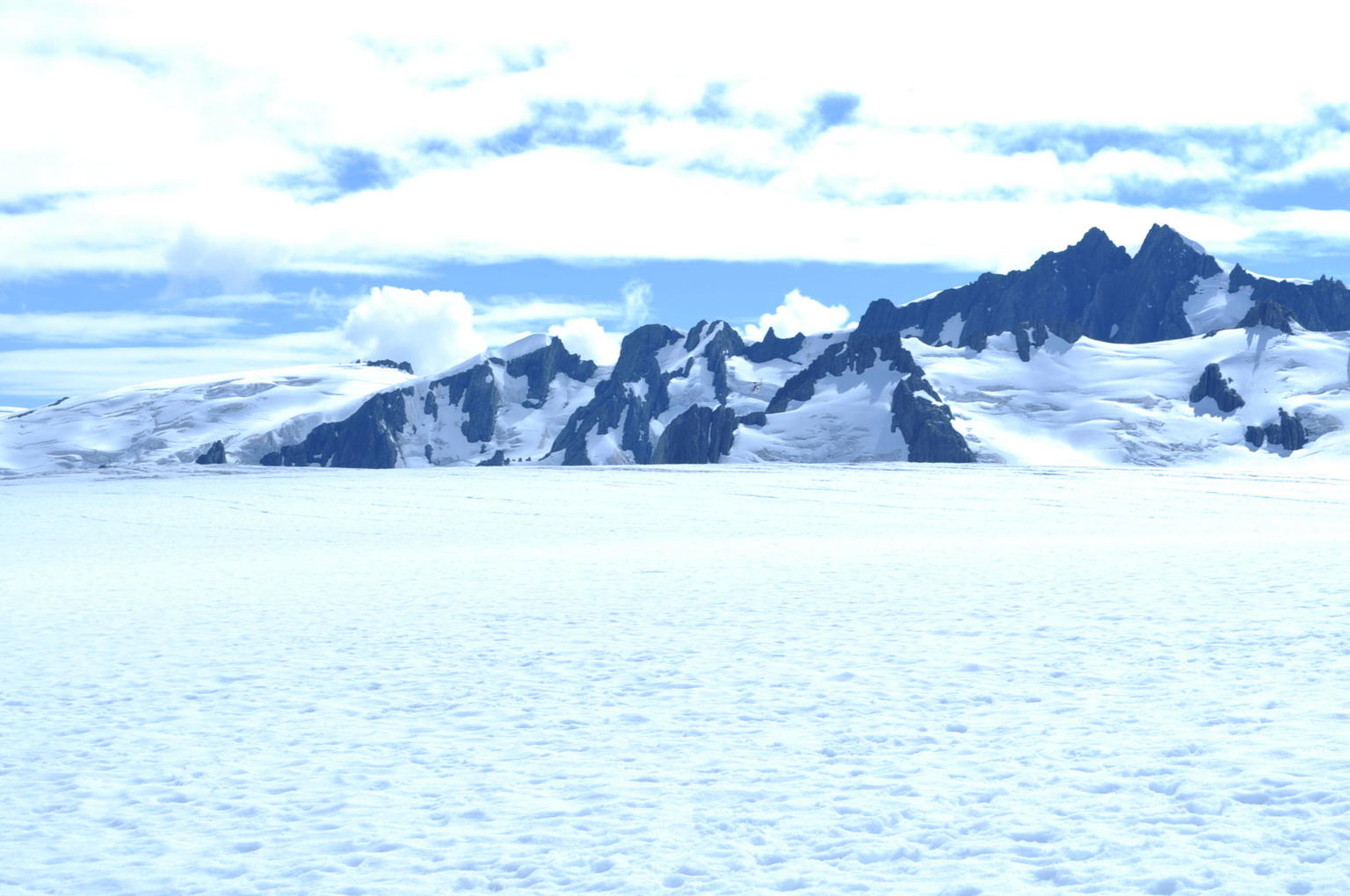 Fox Glacier View from Helicopter Snow Landing