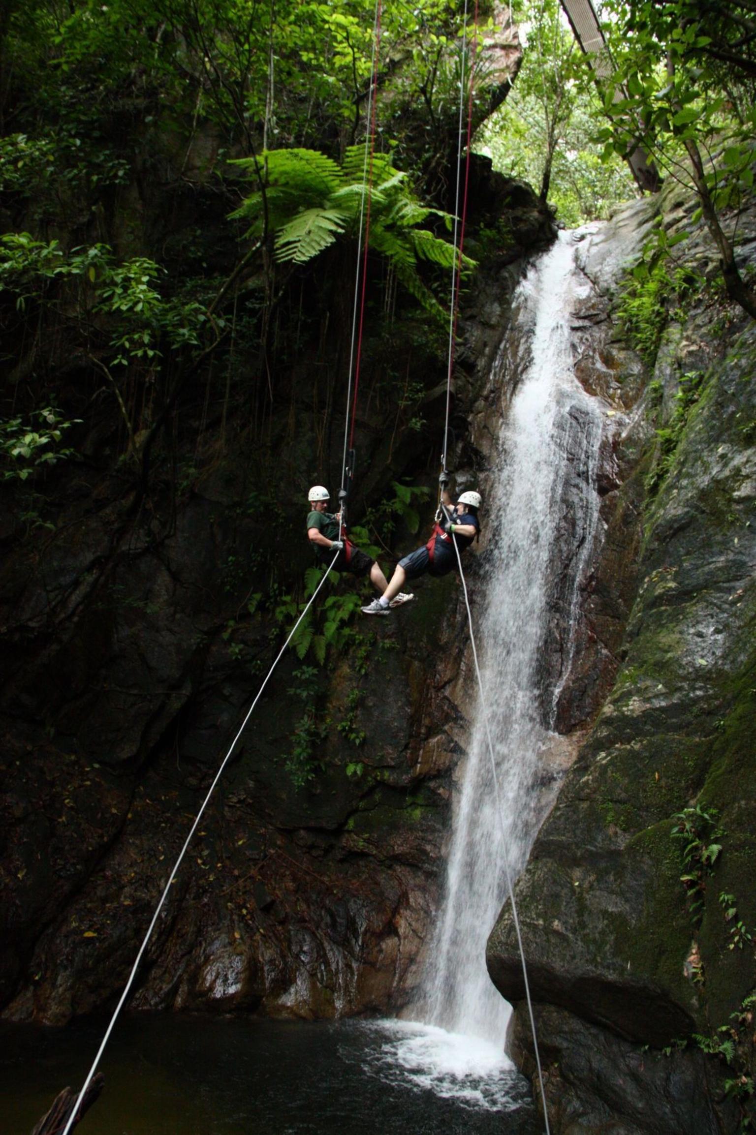 Free rappelling