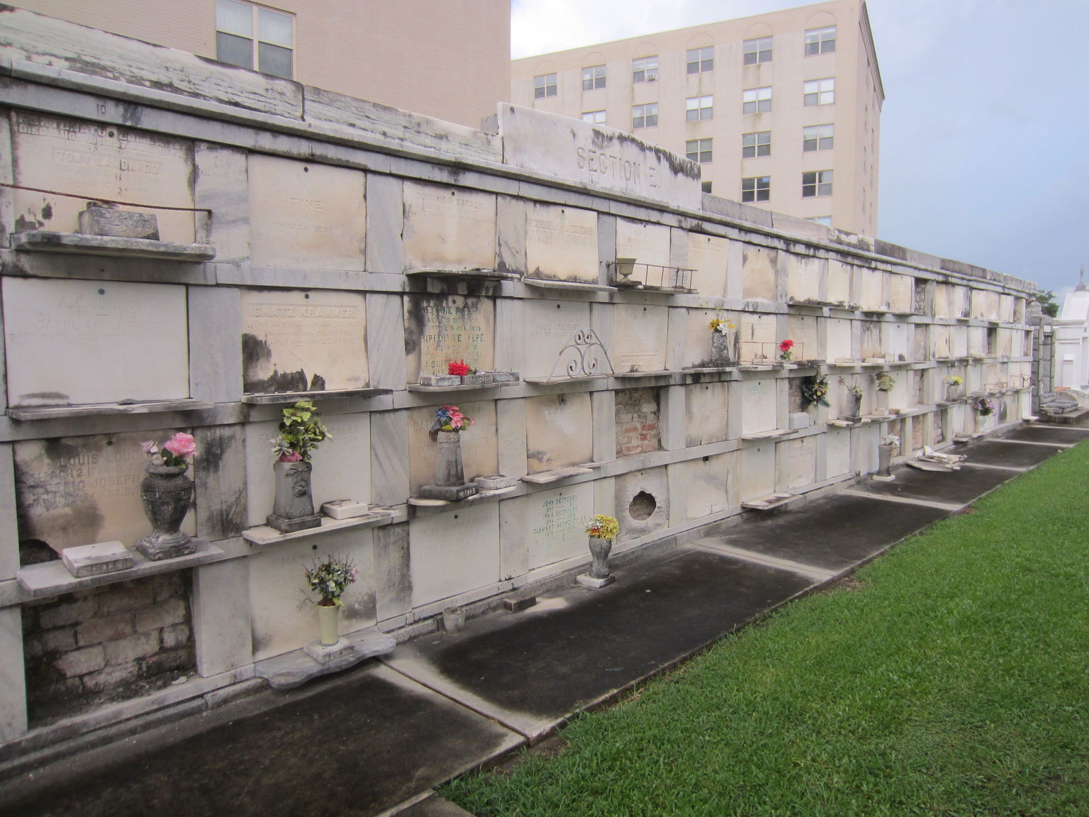 Above ground cemetery...