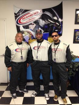 Photo of Rocky, Randy and Ben MMA Fighter - Randy Couture, Ben Carey of Lifehouse and Rocky Hopkins all suited up and ready to race some NASCARs!, World Traveler - November 2013