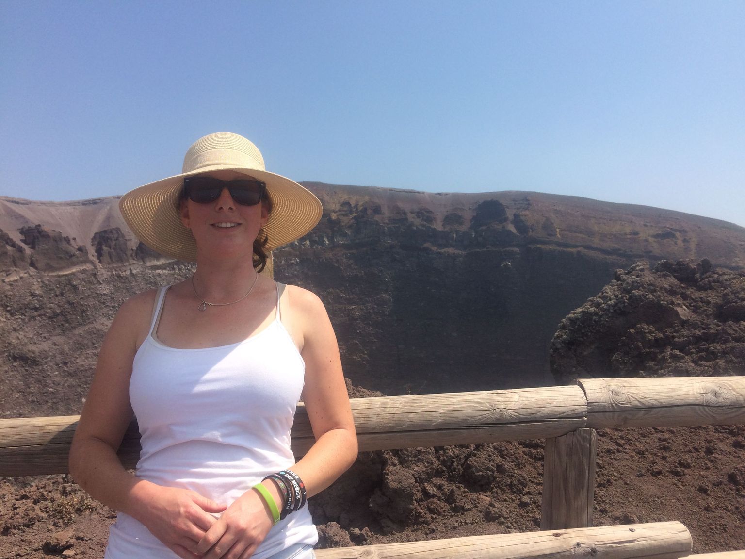 My friend at the Crater of Mt. Vesuvius!