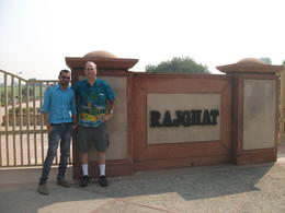Photo of Rajgat Me and Albi, our tour guide, at Rajgat, the burial site and memorial for Ghandi. , Barry V - October 2014