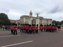 Photo of Changing of the Guards Jessie, our Tour Guide, got us to a 'special view spot' at the Buckingham Palace in plenty of time to watch the Changing of the Guards. Thank you Jessie! , Debora M - July 2016