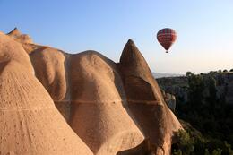 Photo of Look out for the bump! Hot air balloons drift through the valleys around Cappadocia, Peter - October 2010