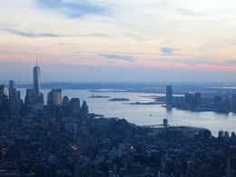 Photo of Night coming down on Lower Manhattan and Statue of Liberty Night coming down on Lower Manhattan and Statue of Liberty, Patricia P - July 2015