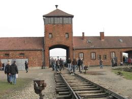 Photo of Rail tracks to the gas chambers at Auschwitz Camp II (Birkenau) Rail tracks to the gas chambers at Auschwitz Camp II (Birkenau) - September 2011