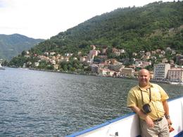 Photo of Embarking the ship to start navigation in the Lake Como It's me at the beginning of the ship cruise in the beautiful, breathtaking Lake Como., FADI H - July 2009