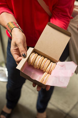 Photo of San Francisco Food Tour: Ferry Building and Ferry Plaza Farmers Market Strawberry buttercream French macarons, Viator Insider - June 2014